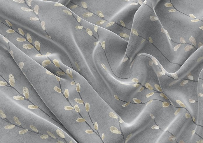 Willow Field, Stone Grey - Motorised Roman Blind - Image 4